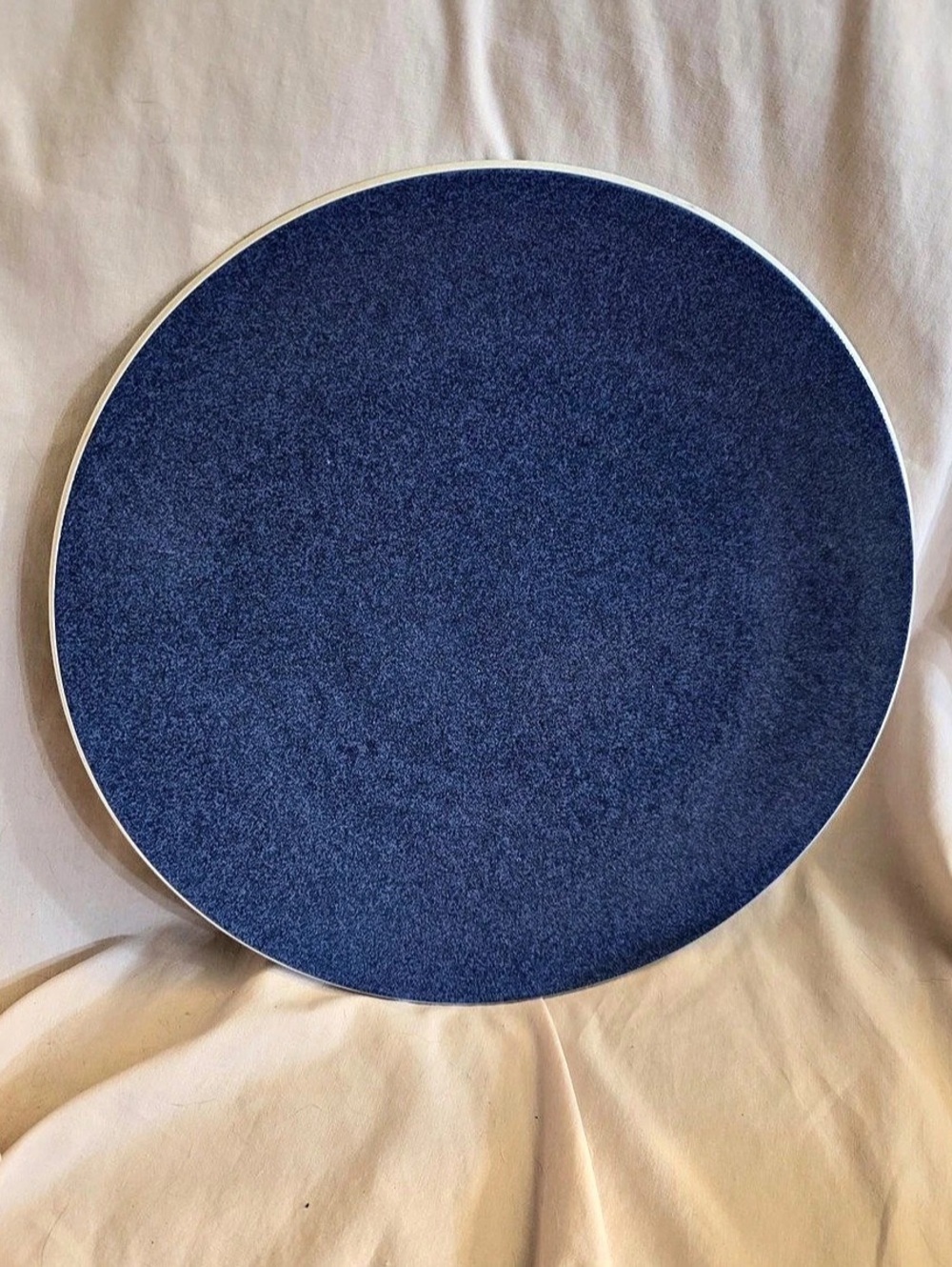 Vintage Sasaki Colorstone Sapphire Blue Coupe dinner plate
